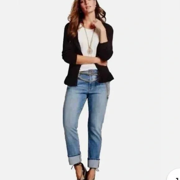 Cabi Black ‘Party’ Cardigan With Ruffle Hem, Ribbed, Cropped Outerwear, Size Md - Picture 1 of 11